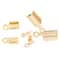 12 Packs: 168 ct. (2,016 total) Mixed Gold Folding End Crimps by Bead Landing™